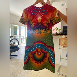 Authentic VALENTINO Women Dress Enchanted Wonderland Volcano